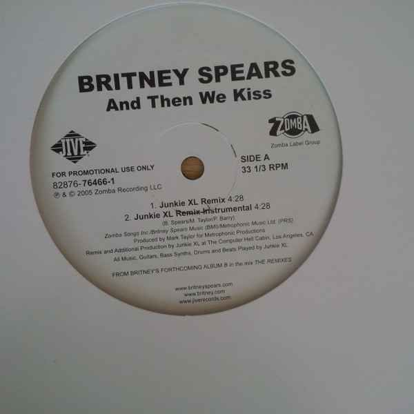 Britney Spears – And Then We Kiss – (12″, Promo) – (US) | Vinyl Disc ...